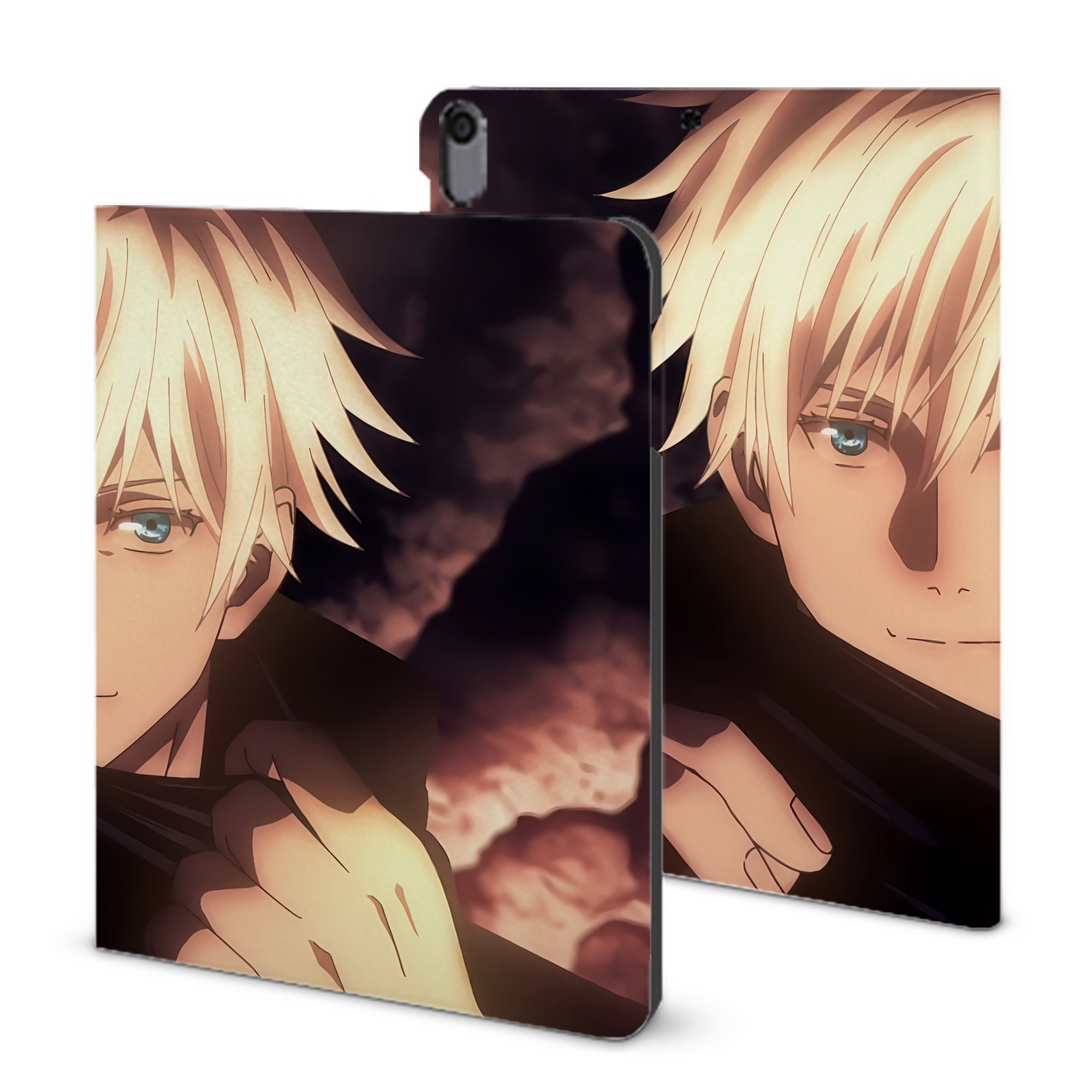 （画像用） 呪術廻戦 Jujutsu Kaisen IPad ケース ブック型 PUレザー TPU 耐衝撃 軽量 薄型 ペン収納なし 全面保護 IPad 各モデル対応